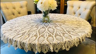 Beautiful Crochet Lace Patterns TableclothsTable Runners [upl. by Ecinwahs]