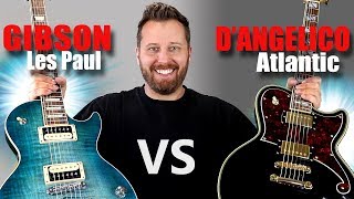 LES PAUL vs DAngelico ATLANTIC  Guitar Tone Comparison [upl. by Poll]