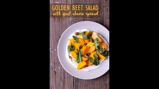 Golden Beet Salad with Goat Cheese Spread amp Pesto [upl. by Ileray82]