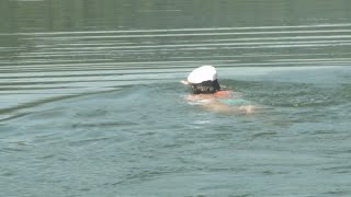 Breathitt County native swims eight miles Saturday for good cause [upl. by Vano117]