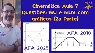 Cinemática aula 7 Questões MU e MUV 2a parte [upl. by Relyhs170]