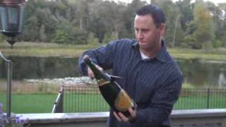 Sabering a magnum of Jean Laurent Champagne [upl. by Demaria]