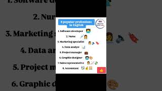 Popular professions in English english englishteacher englishtutor generalenglish английский [upl. by Eniala]