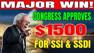 Major Win New Bill Approved from Congress 1500 check update for social security SSI amp SSDI [upl. by Orose577]