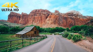 Capitol Reef National Park Relaxing Nature Scenic Drive 4K  Peaceful Beauty  Utah Scenic Byway 24 [upl. by Aivart]