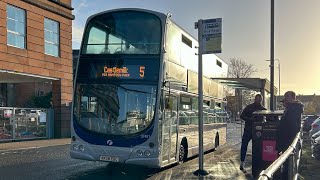 TransferDerate First Glasgow  MX58 EBC  37461  Volvo B9TL Wright Eclipse Gemini €4  ZF [upl. by Cos]