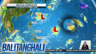 PAGASA  Tropical depression na ang LPA sa labas ng PAR  Weather update  Balitanghali [upl. by Noseaj]