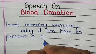 World Blood Donor Day 2023 Speech in English  SPEECH ON BLOOD DONATION  PLS EDUCATION  SPEECH [upl. by Nylkcaj]