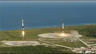 Relive SpaceX Falcon Heavys 2nd launch and landings on 2nd anniversary [upl. by Convery]