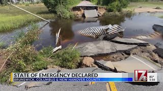 Gov Roy Cooper visits Brunswick County after coastal NC hit hard by tropical system [upl. by Trelu]