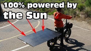 Review amp full test Allpowers 200W flexible monocrystalline solar panel on an electric bike [upl. by Lucila]