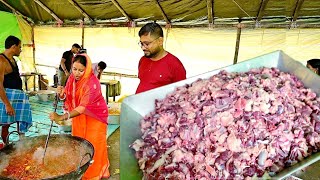 এই প্রথমবার আমাদের বাড়িতে 70kg খাসির মাংস রান্না হলো  mutton curry recipe [upl. by Refinej634]