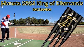 Hitting the 2024 Black Alloy Handle Monsta King of Diamonds  USAASA Slowpitch Bat Review [upl. by Votaw]