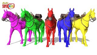 Learn Colors With Horses  ChuChu Super Kids [upl. by Anor237]