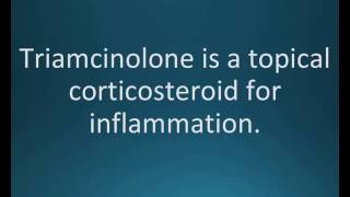 How to pronounce triamcinolone Kenalog Memorizing Pharmacology Flashcard [upl. by Hokanson]