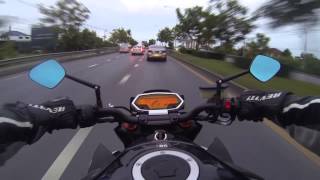 Kawasaki Z1000 in Bangkok Traffic jam [upl. by Morgenthaler934]