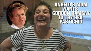 Angelos Mom Asks Chef Gordon Ramsay to Try Her Pastichio [upl. by Oren]