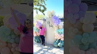 Decoración de globos para Baby shower 💜 Baby shower decoration [upl. by Erda]