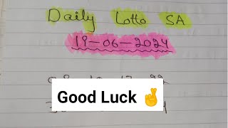 Daily Lotto SA 19062024 [upl. by Midan305]