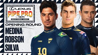 Gabriel Medina Callum Robson Deivid Silva  Lexus Pipe Pro presented by YETI 2024  Opening Round [upl. by Mallin]