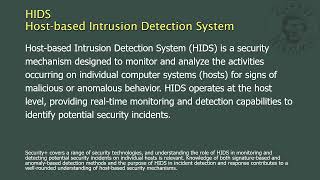 HIDS  Hostbased Intrusion Detection System [upl. by Kuo871]