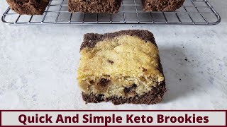 The Best and Easiest Keto Brookies Nut Free and Gluten Free [upl. by Sudderth]