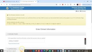 DV Lottery Entrant Status Check Step by Step [upl. by Ylicis382]