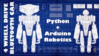 4 Wheel Drive Bluetooth Car with Arduino and Python [upl. by Leoline]