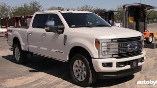 2017 Ford F250 Super Duty Platinum Crew Cab Truck Test Drive Video Review [upl. by Yrro]