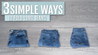 3 Simple Ways to Fold Jeans while you Self Isolate  Judi the Organizer [upl. by Enegue]