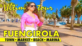 Ultimate Fuengirola walking tour  February 2024  Town market Los Boliches beachfront marina [upl. by Ettenajna]