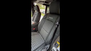 Custom leather seats in a 2021 Jeep Wrangler [upl. by Lehrer]