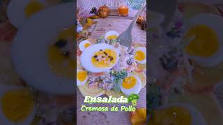 Ensalada cremosa de Pollo proteica Light Creamy Chicken salad recetasrecetasfaciles ensalada [upl. by Tipton]