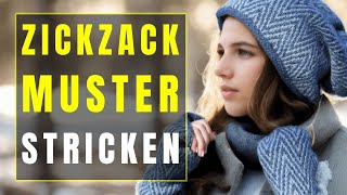 Zweifarbiges Hebemaschen Zick Zack Muster stricken [upl. by Enellek]