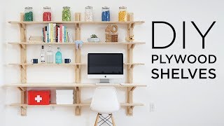 DIY Plywood Shelves [upl. by Norrehc940]