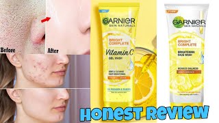 Garnier bright complete vitamin C facewash review 15 day challenge with Garnier vitamin C facewash [upl. by Aihsem928]