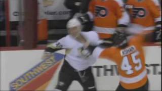 Paul Bissonnette vs Arron Asham Jan 13 2009 [upl. by Leiser]