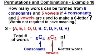 Probability amp Statistics 53 of 62 Permutations and Combinations  Example 18 [upl. by Akener]