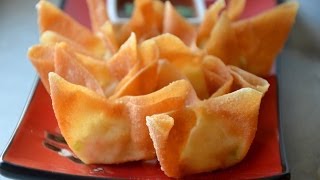 How to Make Restaurant Style Crab Rangoon เกี๊ยวครีมชีสปูอัดทอด [upl. by Eniledam]