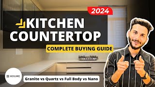 Best Kitchen Countertop  Kitchen Platform in India 2024  Granite Quartz Full body Tiles or G5G7 [upl. by Idok]