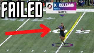 Keon Coleman FAILED The NFL Combine  2024 NFL Draft [upl. by Onfre]