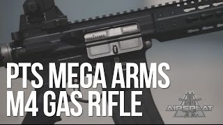 PTS Mega Arms M4 AR15 Airsoft Gas Blowback Rifle  AirSplat On Demand [upl. by Cob]