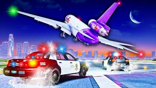 Police Chase STOLEN DC10 in GTA 5 [upl. by Down599]