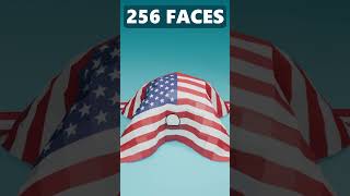 🇺🇸 USA Flag Cloth Simulation blender shorts simulation america [upl. by Derron]