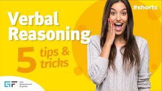 Top 5 Verbal Reasoning Test Tips and Tricks 202425 shorts [upl. by Adar866]