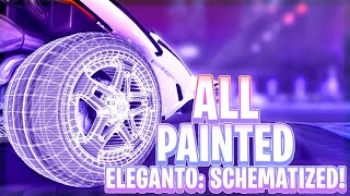 ALL NEW PAINTED ELEGANTO SCHEMATIZED WHEELS Rocket League Season 13 Update [upl. by Vallery]