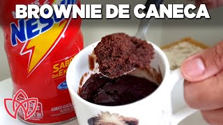 BROWNIE DE NESCAU DE CANECA  1 MINUTO no microondas  Tathi Calicchio [upl. by Nylanej]