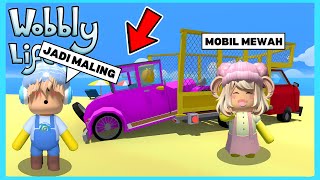 Aku Dan Adiku 24 Jam Jadi Maling Mobil Mewah Di Wobbly Life ft Shasyaalala [upl. by Attinahs65]