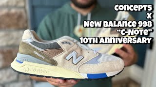 Concepts X New Balance 998 “CNote” 2023 10th Anniversary This Sneaker is SO UNDERRATED OnFeet [upl. by Halli]