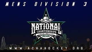 2019 ACHA Mens D3 NATIONAL CHAMPIONSHIP Game 27 SAULT D vs GRAND VALLEY A [upl. by Maisel]